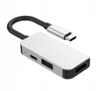 USB-C &scaron;akotuvas Spreest, 3 viename, su HDMI ir USB 3.0 jungtimis