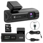 Automobilinis vaizdo registratorius NAVITEL R67 2K su Wi‑Fi, 140&deg; kampu ir 64 GB atminties kortele