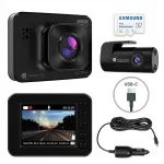 Automobilinis vaizdo registratorius NAVITEL RC2 DUAL su dviem kameromis, Full HD ir 32 GB atminties kortele