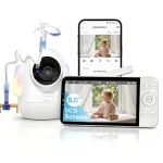 Boifun elektroninė kūdikio auklė su 4 MP HD kamera, 5,5 col. LCD ekranu ir Wi‑Fi
