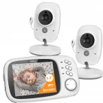 Vaizdo auklė Boifun su 3,2 colio LCD ekranu, HD kamera ir naktiniu režimu