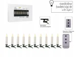 LED kalėdinės žvakutės su spaustukais, 10 vnt., 1,9 &times; 9 cm