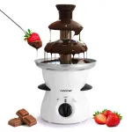 NUTRICHEF elektrinis 3 lygių &scaron;okolado fontanas, 473 ml, 40 W