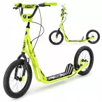 Miesto paspirtukas HyperMotion RUNKIE su pripučiamais ratais, 83&ndash;90 cm, Geltonas