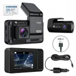 Automobilinis vaizdo registratorius NAVITEL R480 2K su galinio vaizdo kamera ir 128 GB kortele