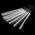 LED meteorų girlianda &bdquo;varvekliai&ldquo;, 8 vnt., &scaron;altai balta &scaron;viesa