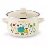 Emaliuotas puodas Tadar &bdquo;Joy of Cooking&ldquo; su stikliniu dangčiu, 1,6 l