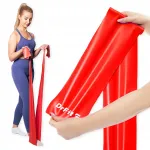 DrFit raudona lateksinė pasiprie&scaron;inimo juosta, 200 cm, 1 vnt.