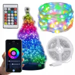 I&scaron;manioji LED girlianda Hurtnet, 50 LED, RGB, 5 m, valdoma per Wi-Fi