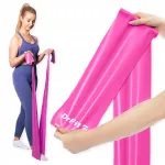 Pasiprie&scaron;inimo guma DrFit pratimams ir reabilitacijai, 150 &times; 200 cm, 5,4 kg, rožinė