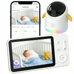 Elektroninė kūdikio auklė ieGeek su Wi-Fi, 5 colių LCD ekranu ir 360&deg; kamera