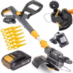 Akumuliatorinė žoliapjovė Powermat 20 V, 25 cm, reguliuojamas ilgis 90&ndash;126 cm