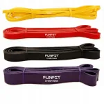 Pasiprie&scaron;inimo gumų rinkinys Funfit 4825, 4 vnt., treniruotėms