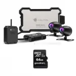 Motociklo vaizdo registratorius NAVITEL M800 Dual su GPS, Wi-Fi, dviem kameromis ir 64 GB atminties kortele