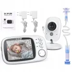 Boifun VB603 elektroninė vaizdo auklė su kamera, naktiniu režimu ir 3,2 col. LCD ekranu