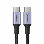 Ugreen USB-C&ndash;USB-C laidas su nailono apvalkalu, 3 m, 100 W, 5 A