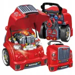 I&scaron;ardomas mechaniko dirbtuvių sunkvežimis vaikams nuo 3 metų su garso ir LED &scaron;viesos efektais, click4TOYS