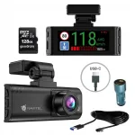 Vaizdo registratorius automobiliui NAVITEL R99 4K su 128 GB atminties kortele