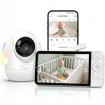 Boifun Wi-Fi kūdikio vaizdo auklė su 4 MP HD kamera ir LCD ekranu