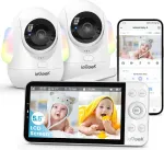 Elektroninė kūdikio auklė ieGeek su 2 kameromis ir 5,5 col. LCD ekranu, Wi-Fi