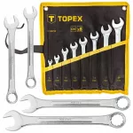 8 žiedinių veržliarakčių TOPEX, 6&ndash;19 mm
