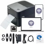 Terminis etikečių spausdintuvas Xprinter XP-410B, 100 &times; 150 mm, USB, Wi-Fi ir LAN
