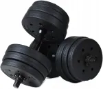 Reguliuojami viniliniai hanteliai Funfit, 2 &times; 10 kg, 20 kg