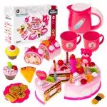 Vaiki&scaron;kas gimtadienio torto ir ledų žaislų rinkinys click4TOYS, rožinis