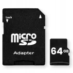 Spreest MICROSD 64 GB SDHC atminties kortelė su SD adapteriu, C10 U1, iki 100 MB/s