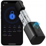 Elektroninė durų rankena Spreest su TTLock, 35&ndash;75 mm, juoda