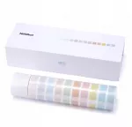 Niimbot spalvoti terminiai lipdukai D serijos spausdintuvams, 12 ritinėlių, 12 &times; 30 mm
