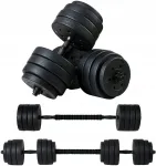 Reguliuojamų vinilinių svarmenų rinkinys Funfit, 2 &times; 20 kg, 2 viename