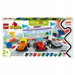 LEGO DUPLO F1 automobilių ir vairuotojų rinkinys, 70 dalių, nuo 2 metų