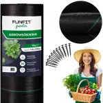 Juodas mulčiavimo agropluo&scaron;tas Funfit Garden, 1,6 &times; 100 m