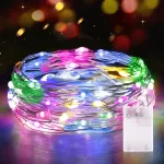 LED girlianda ant lankstaus vielinio pagrindo, įvairiaspalvė, 100 vnt.