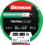 Laistymo žarna BENMAN Tetra Flex, 5/8", 15 m, žalia