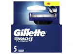 Gillette Mach3 Turbo Barberblade, 5 vnt.