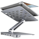AXAGON HMC-STND ALU stand with HUB 5Gbps, for 10" - 16" laptops, adjustable, 3x USB-A, HDMI 4K/60Hz, GLAN, PD 100W, USB-C input