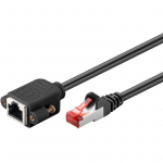 Goobay CAT 6 S/FTP CU prailginimo kabelis 1m Juodas