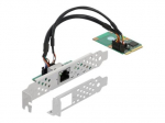 DeLock Mini PCIe I/O PCIe pilno dydžio 1 x RJ45 LAN tinklo adapteris PCI Express mini kortelė 1Gbps