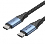 Vention USB 2.0 5A 240W 1m Juodas USB-C iki C kabelis