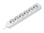 BACHMANN 6-plug lizdo dėžutė Balta 3m