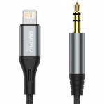 Dudao L11PRO 3.5mm į Lightning kabelis 1m pilkas