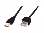 ASSMANN 3m USB prailginimo kabelis, juodas