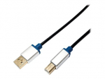 LogiLink 2m USB 2.0 Kabelis Juoda