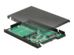 DeLOCK 2.5 to M.2 Key B & mSATA Converter - 9.5 mm Storage Controller