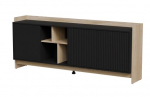 Cama PORTO 3D spinta 190x38x77 ąžuolas/juoda