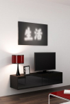 Cama TV stovas VIGO 140 30/140/40 juoda/juoda blizgi
