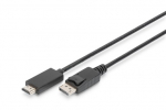 Digitus adapterinis kabelis, DP - HDMI tipo A DisplayPort iki HDMI 2 m