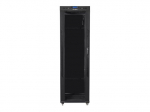 Lanberg Rack spinta 19" laisvai stovinti 42U/600x800 (plok&scaron;čias paketas) su stiklinėmis durimis, LCD FF01-6842-12BL Juoda
